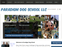 Tablet Screenshot of paradigmdogschool.com
